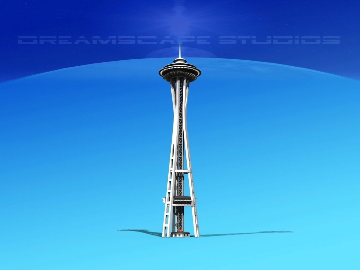 Seattle Space Needle 3D model_4