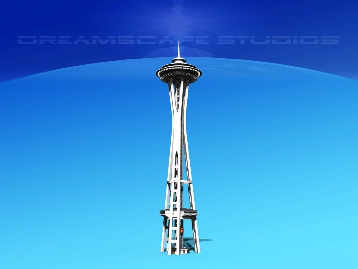 Seattle Space Needle 3D model_8