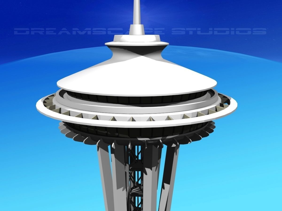Seattle Space Needle 3D model_1