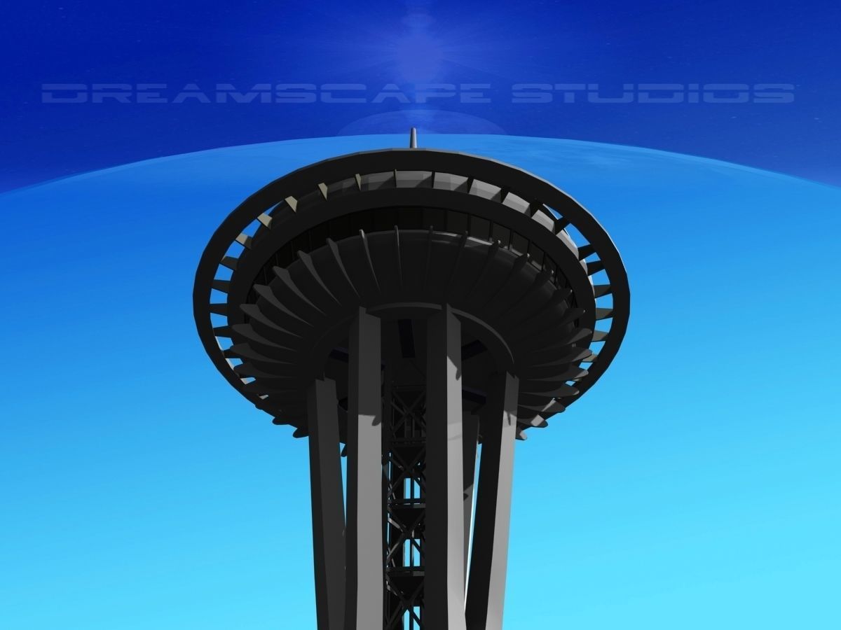 Seattle Space Needle 3D model_3
