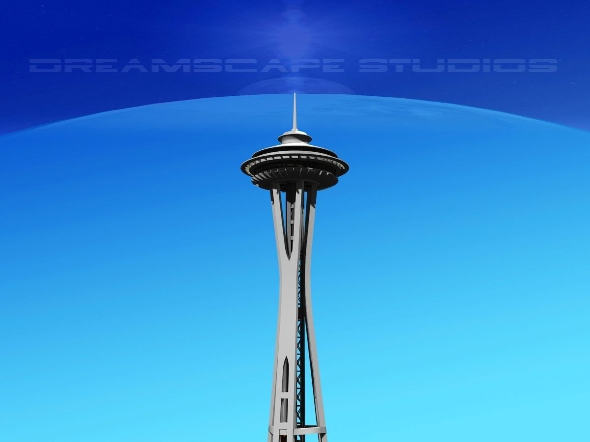 Seattle Space Needle 3D model_9