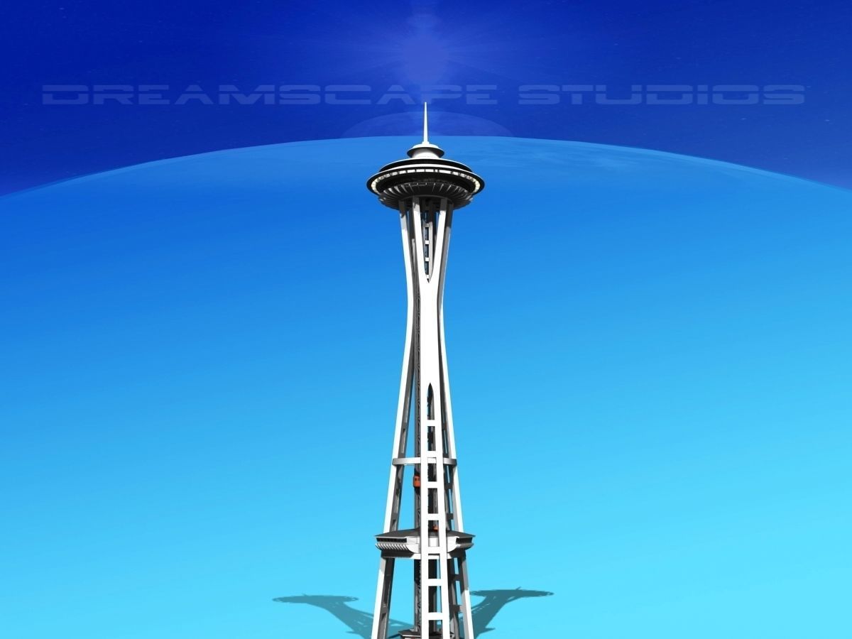 Seattle Space Needle 3D model_5