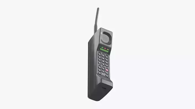 Vintage Phone Retro Premium Brick Black