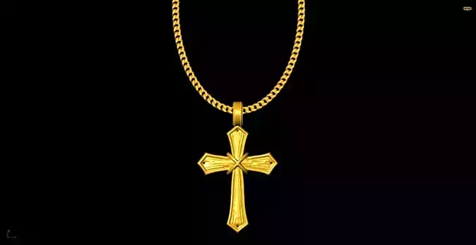 Cross pendant charms - one inch pendant 3D print model