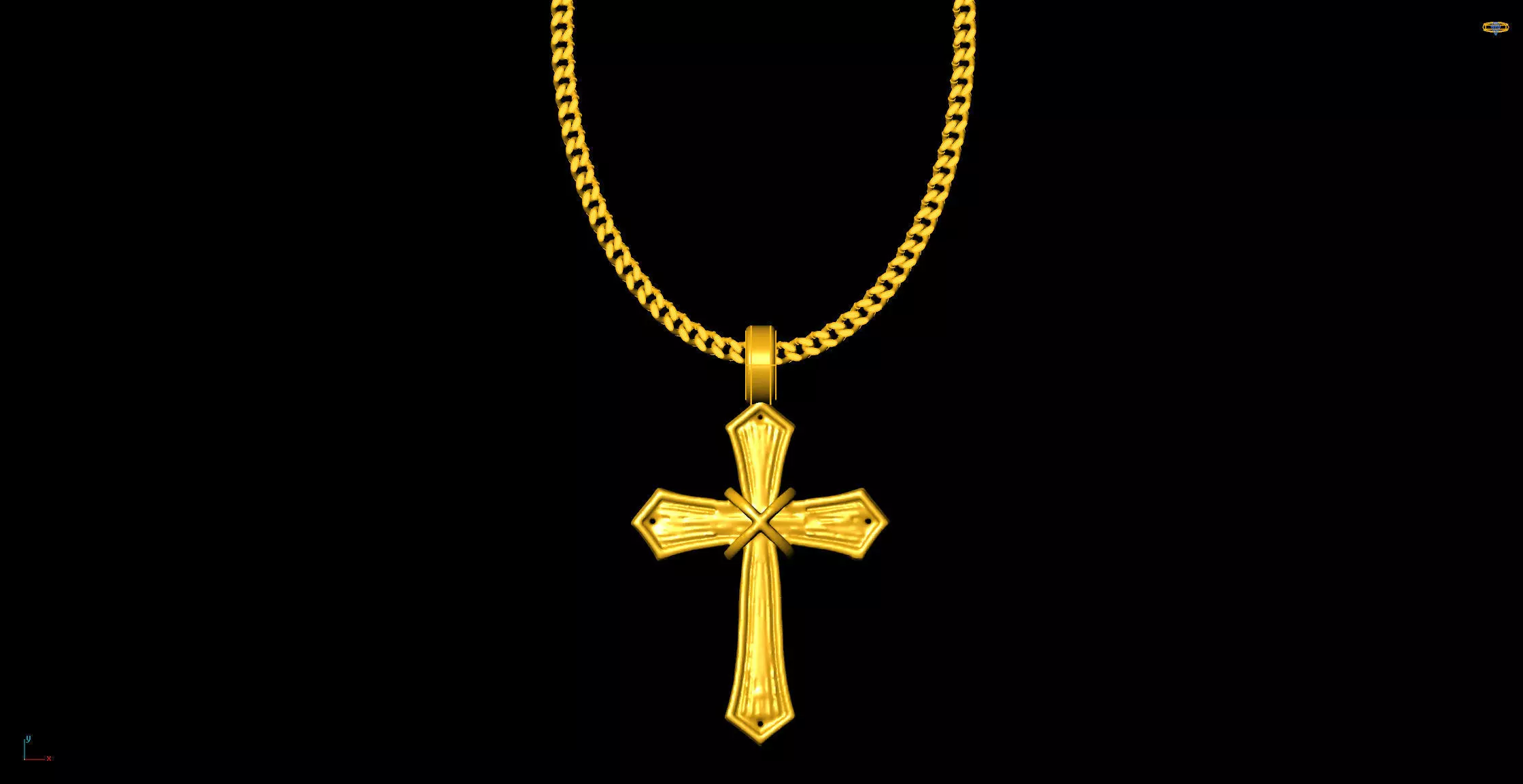 Cross pendant charms - one inch pendant 3D print model