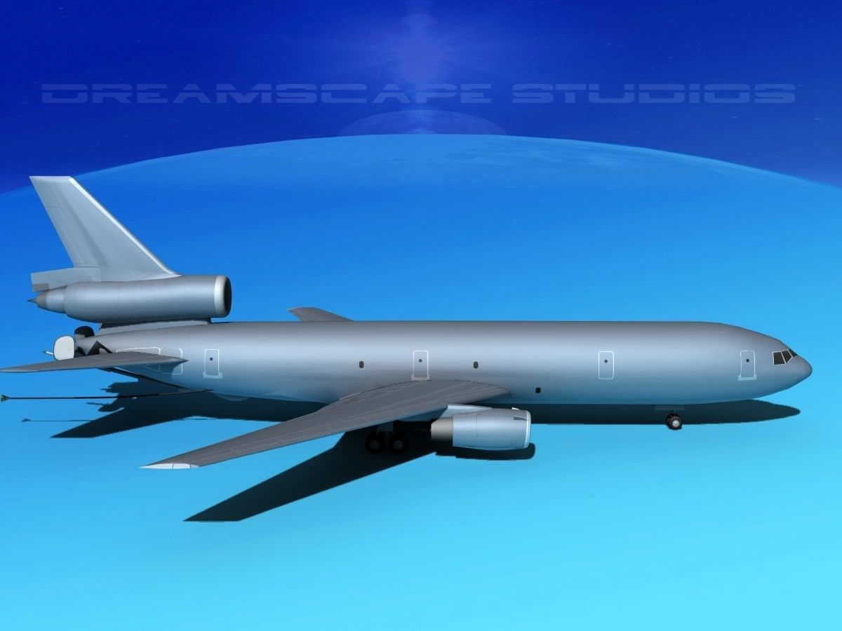 McDonnell Douglas KC-10 Unmarked 3D model_4