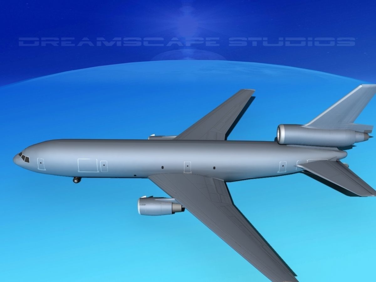 McDonnell Douglas KC-10 Unmarked 3D model_9