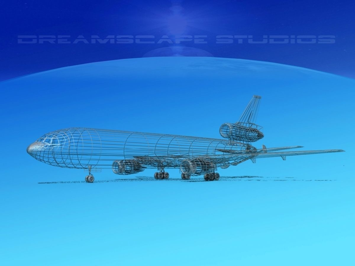 McDonnell Douglas KC-10 Unmarked 3D model_12
