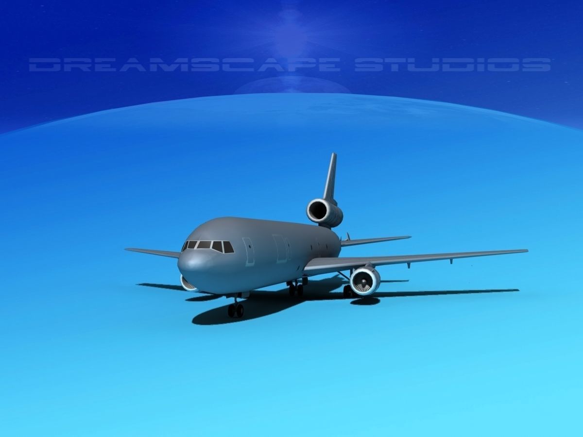 McDonnell Douglas KC-10 Unmarked 3D model_1