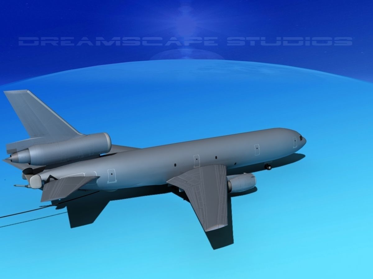 McDonnell Douglas KC-10 Unmarked 3D model_5
