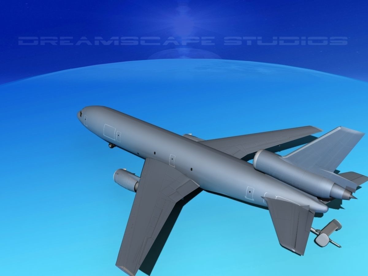 McDonnell Douglas KC-10 Unmarked 3D model_8