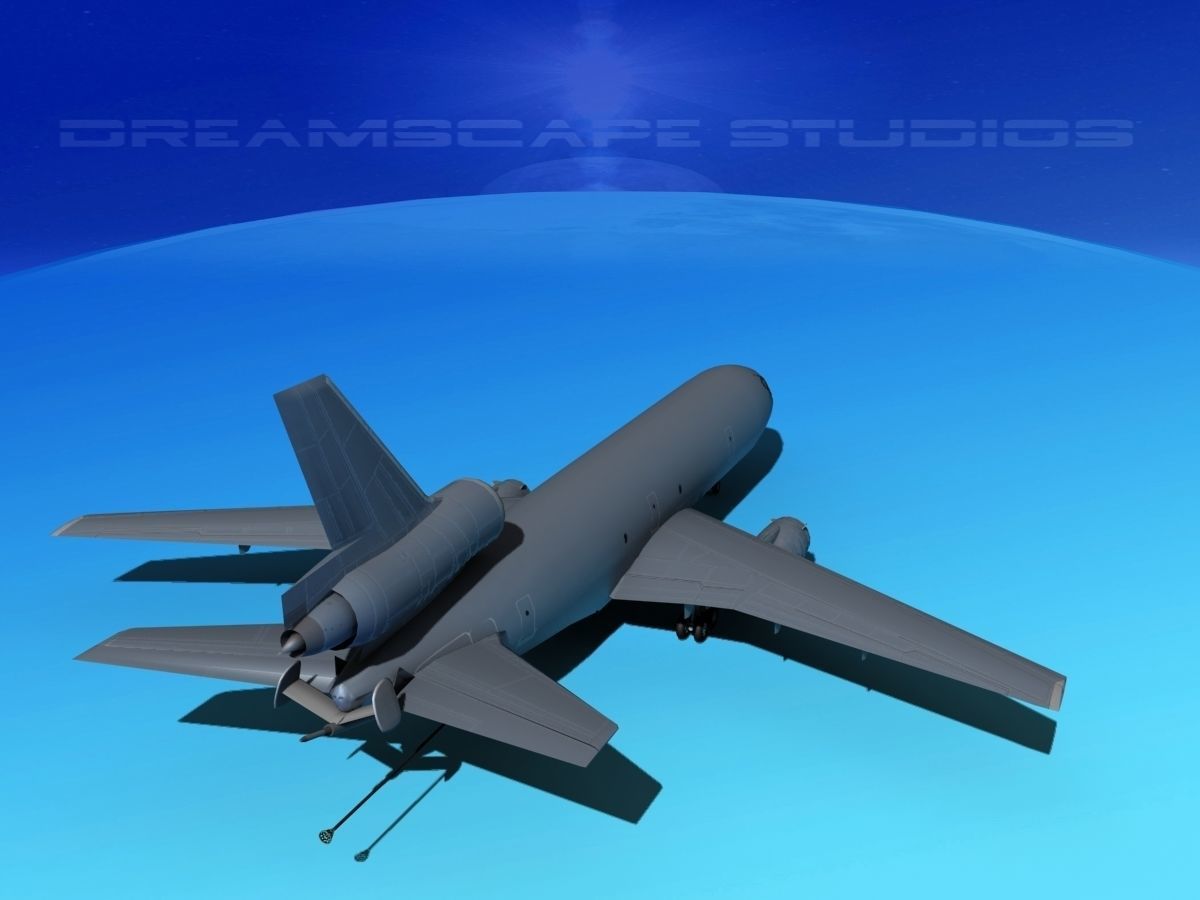 McDonnell Douglas KC-10 Unmarked 3D model_6