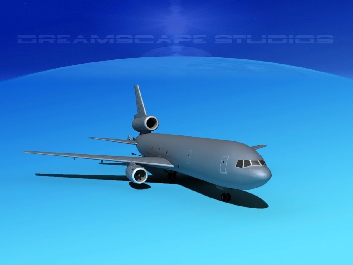 McDonnell Douglas KC-10 Unmarked 3D model_2