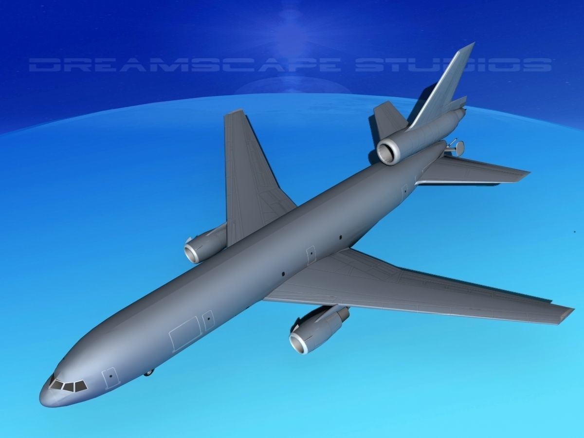 McDonnell Douglas KC-10 Unmarked 3D model_10