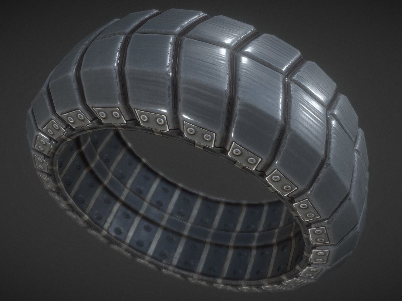 Futuristic Tire Sci-fi Plus Version Low-poly 3D model_0