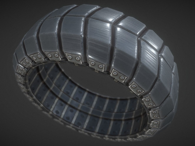 Futuristic Tire Sci-fi Plus Version Low-poly 3D model