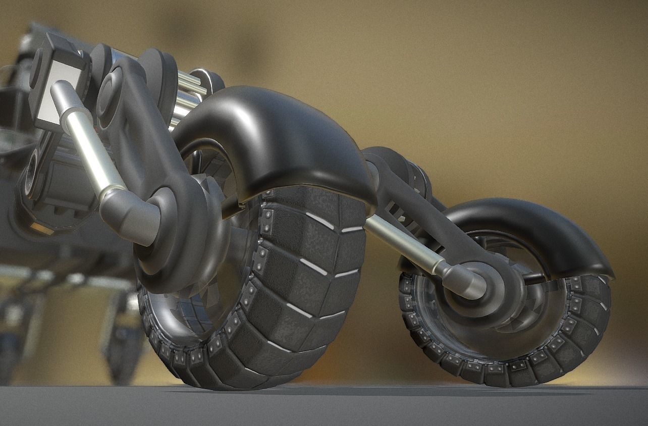 Futuristic Tire Sci-fi Plus Version Low-poly 3D model_18