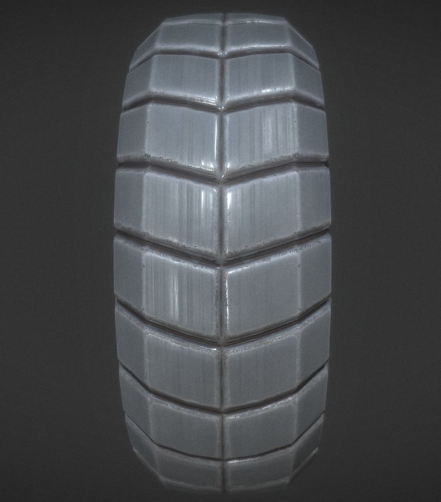 Futuristic Tire Sci-fi Plus Version Low-poly 3D model_4