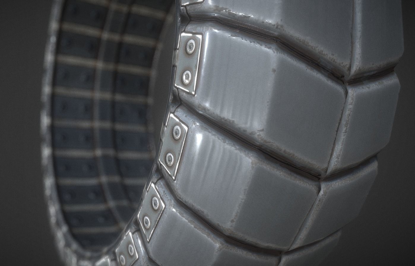 Futuristic Tire Sci-fi Plus Version Low-poly 3D model_7