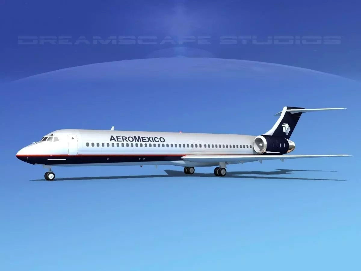 McDonnell Douglas MD-87 Aero Mexico 1 3D model