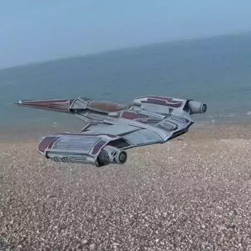 Zerius Spaceship in 3ds and obj format Low-poly 3D model