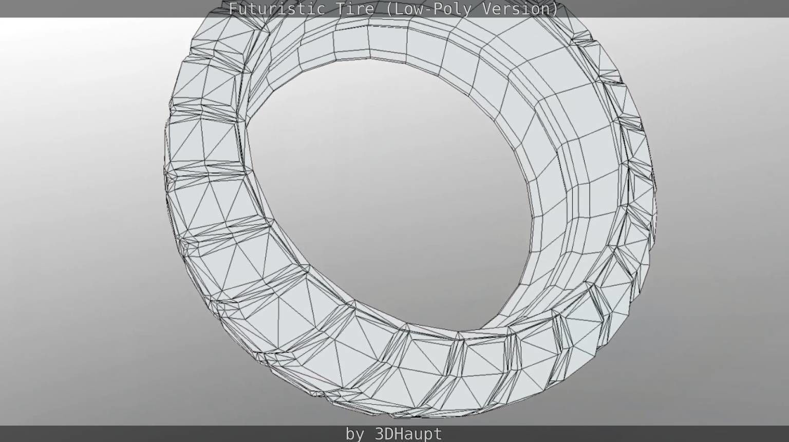 Futuristic Tire Low-Poly Version Low-poly 3D model_46