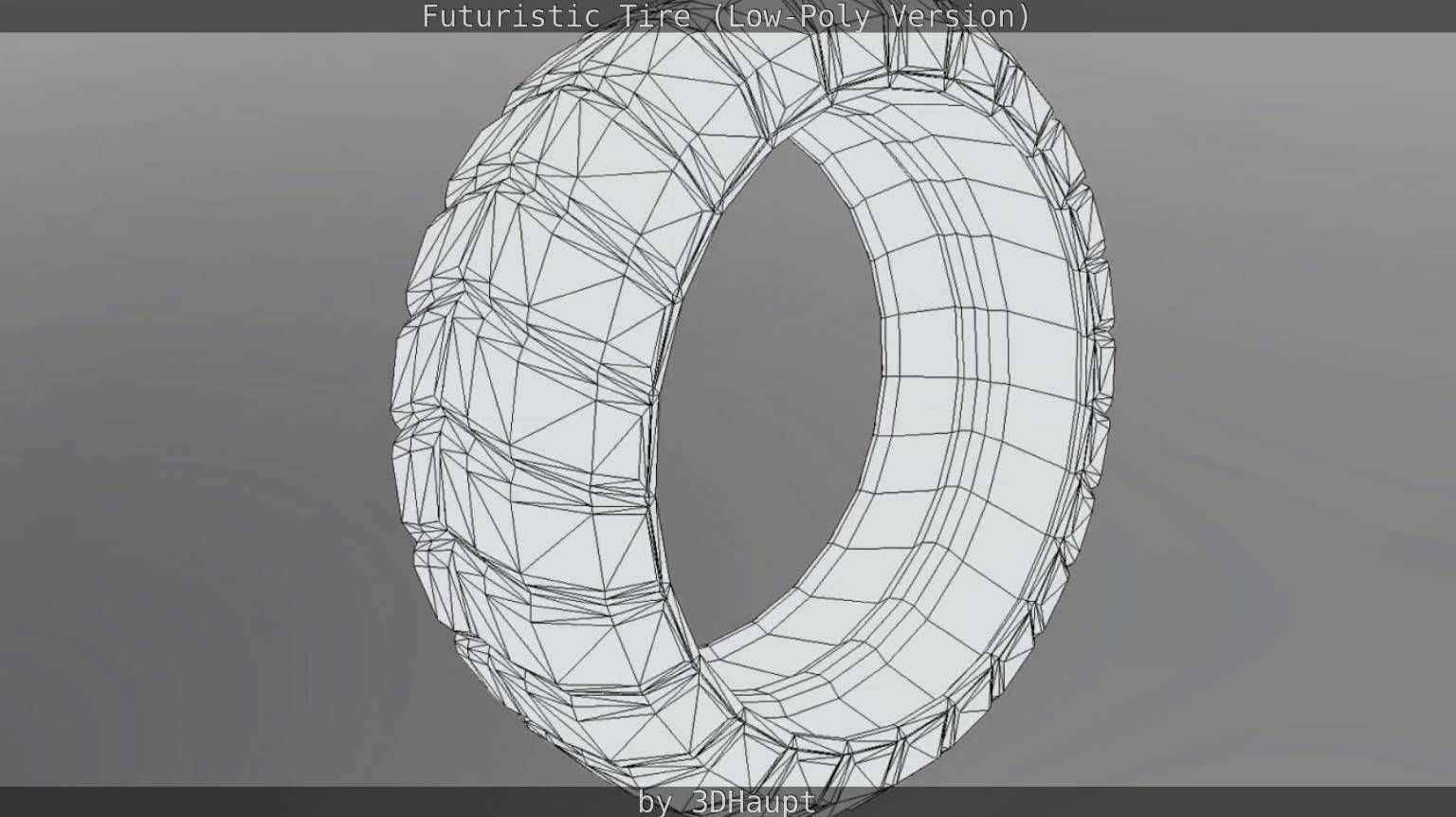 Futuristic Tire Low-Poly Version Low-poly 3D model_12