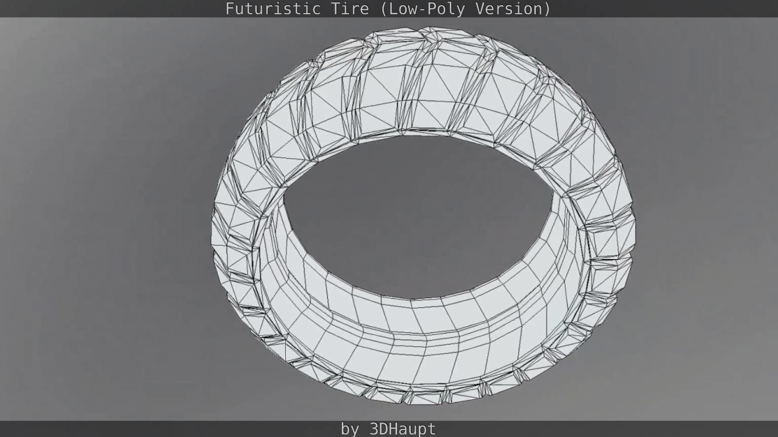 Futuristic Tire Low-Poly Version Low-poly 3D model_16