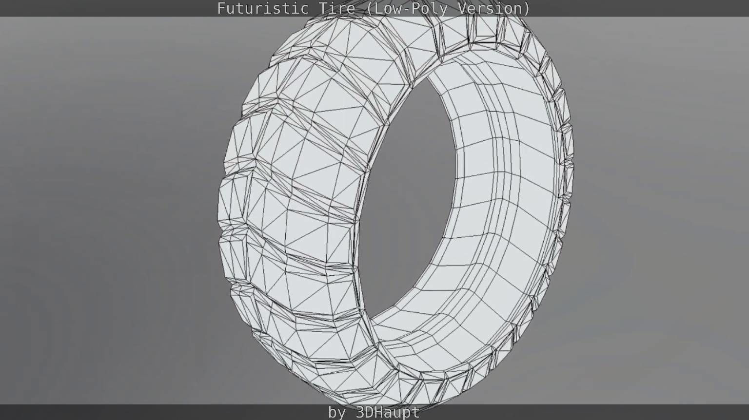 Futuristic Tire Low-Poly Version Low-poly 3D model_65
