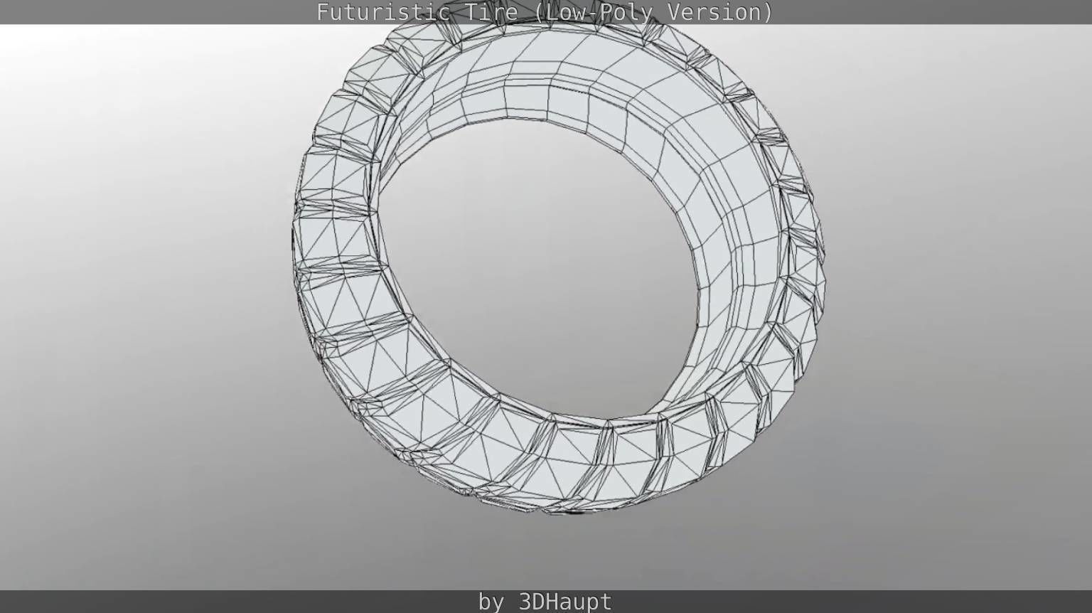 Futuristic Tire Low-Poly Version Low-poly 3D model_48