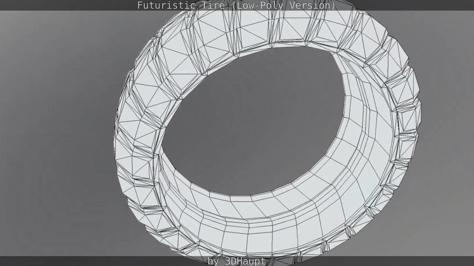 Futuristic Tire Low-Poly Version Low-poly 3D model_14