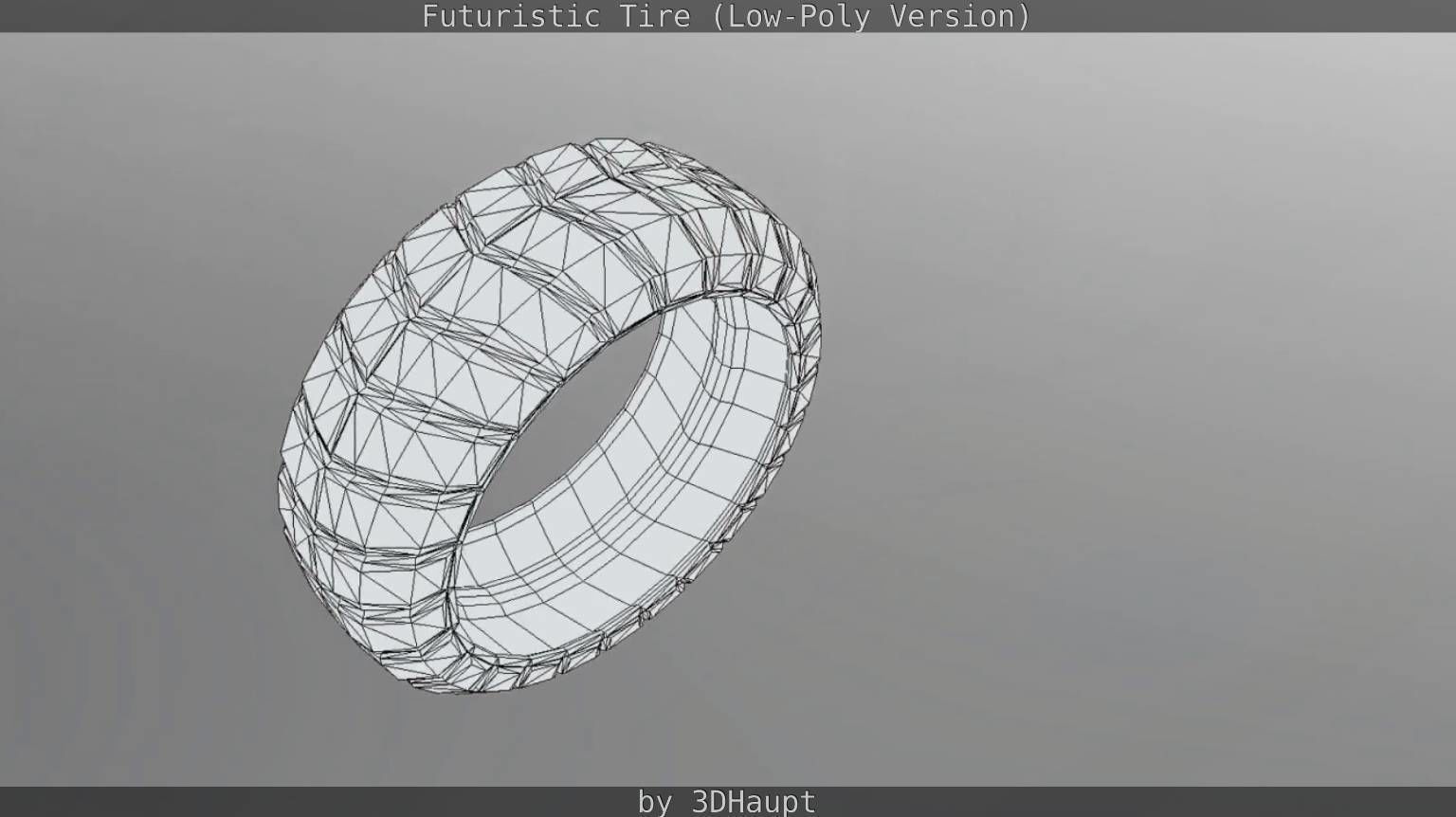 Futuristic Tire Low-Poly Version Low-poly 3D model_23