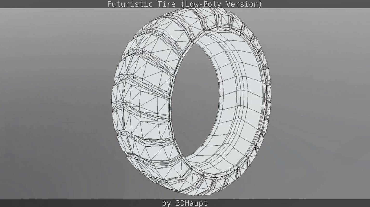 Futuristic Tire Low-Poly Version Low-poly 3D model_60