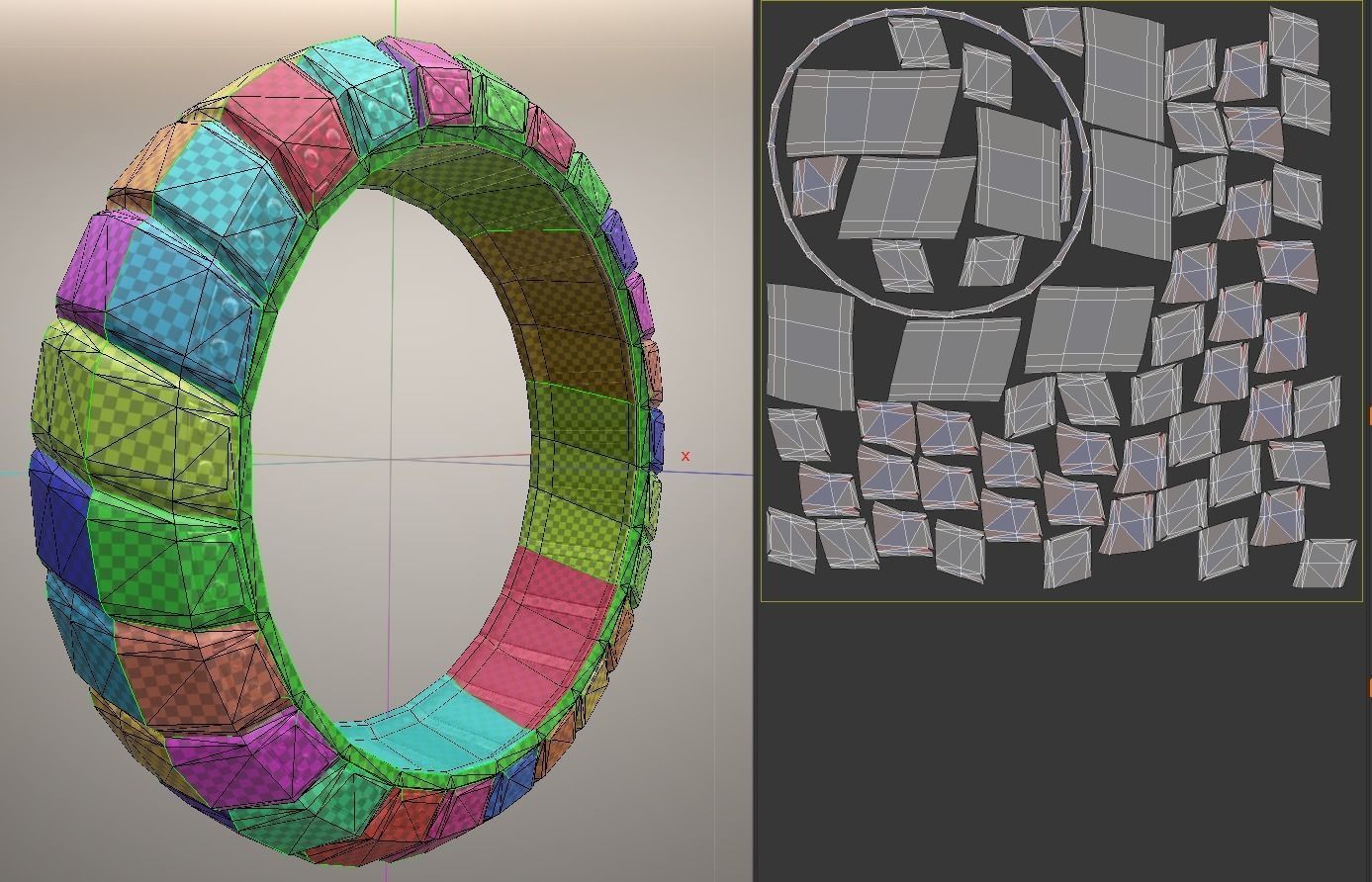 Futuristic Tire Low-Poly Version Low-poly 3D model_8