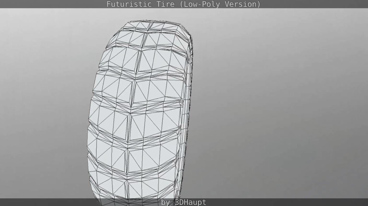 Futuristic Tire Low-Poly Version Low-poly 3D model_20