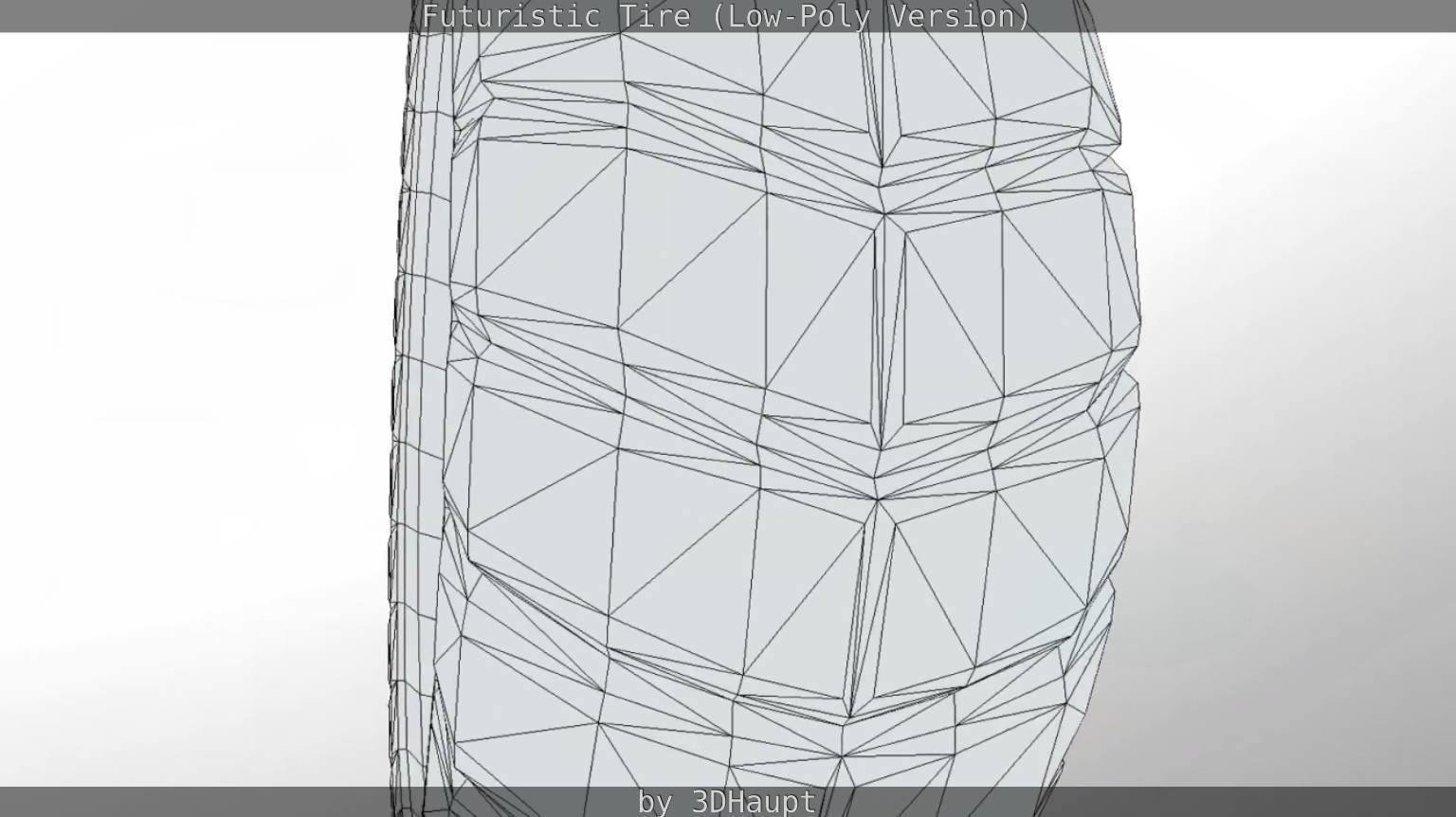 Futuristic Tire Low-Poly Version Low-poly 3D model_33