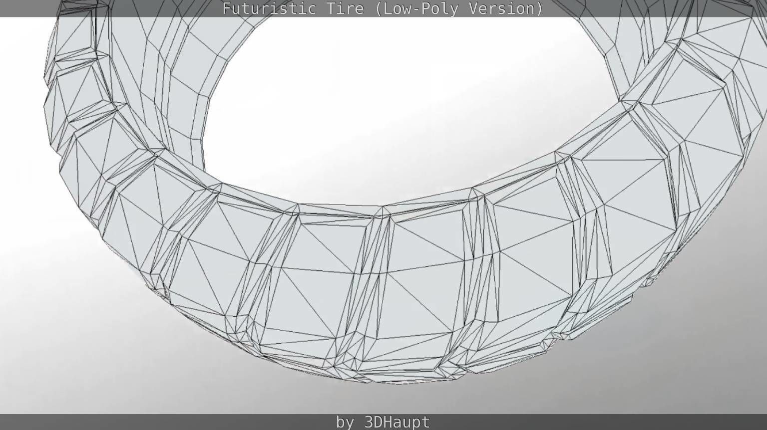 Futuristic Tire Low-Poly Version Low-poly 3D model_39
