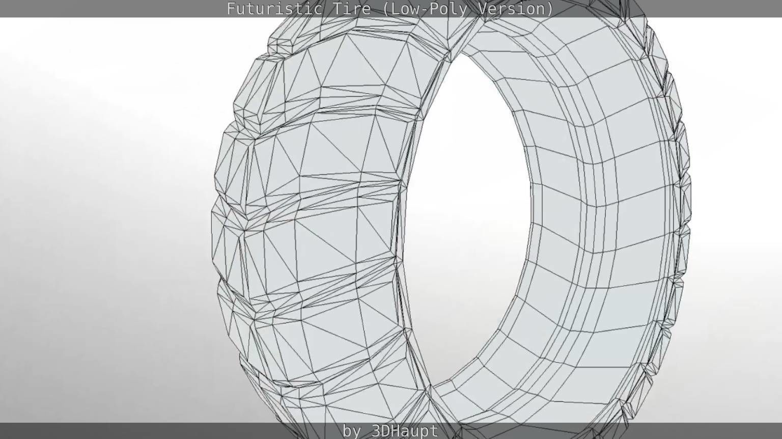 Futuristic Tire Low-Poly Version Low-poly 3D model_28