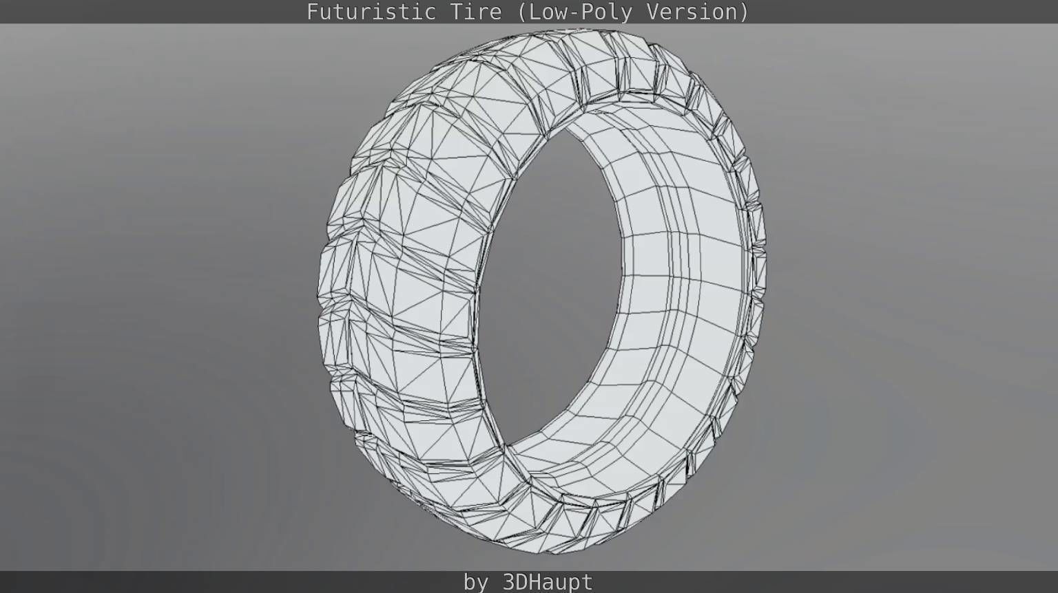 Futuristic Tire Low-Poly Version Low-poly 3D model_11