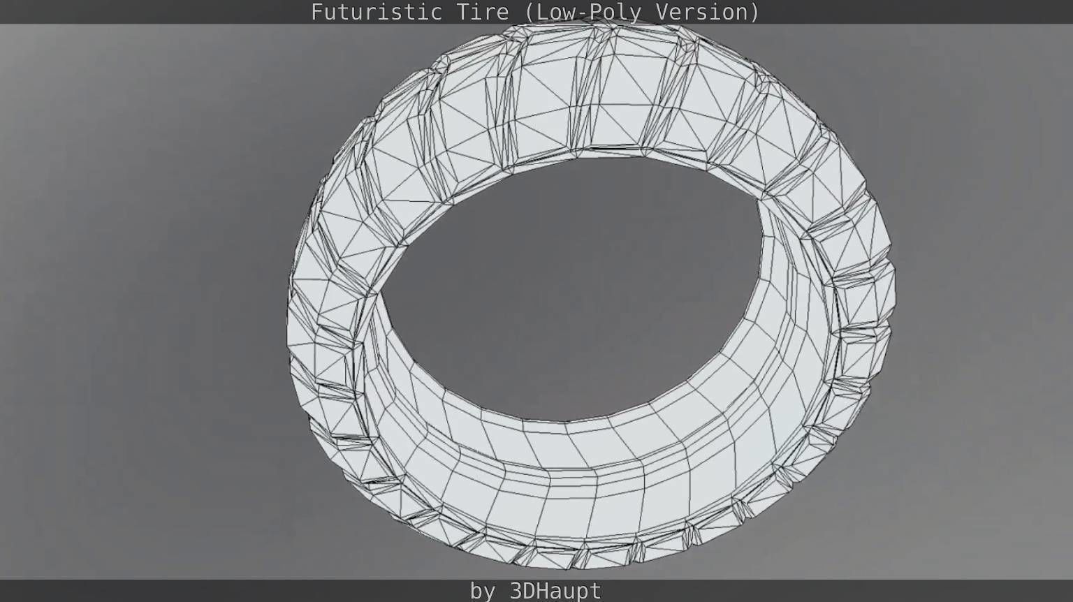 Futuristic Tire Low-Poly Version Low-poly 3D model_15