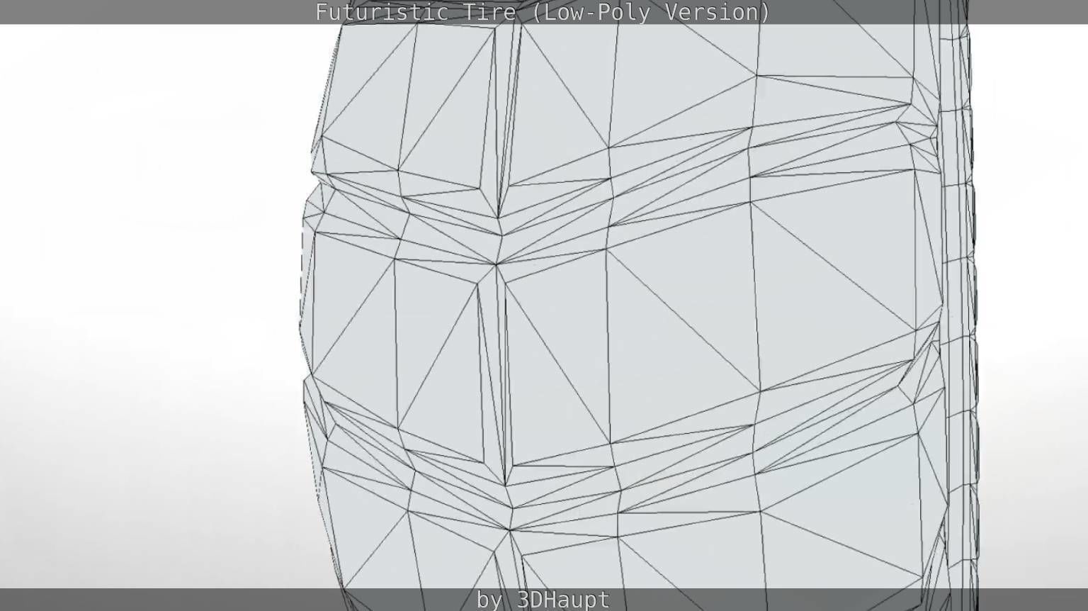 Futuristic Tire Low-Poly Version Low-poly 3D model_30