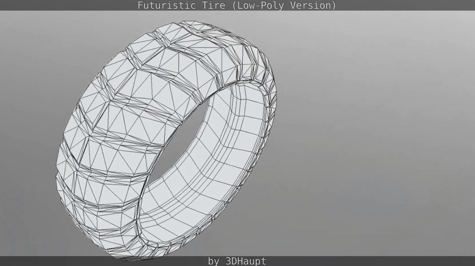 Futuristic Tire Low-Poly Version Low-poly 3D model_21