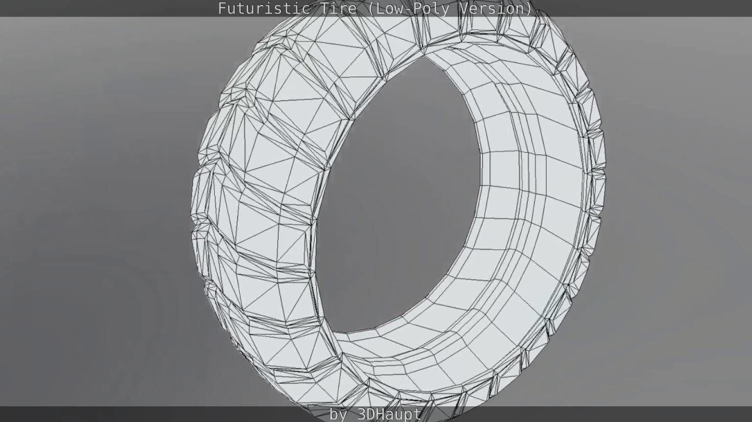 Futuristic Tire Low-Poly Version Low-poly 3D model_13