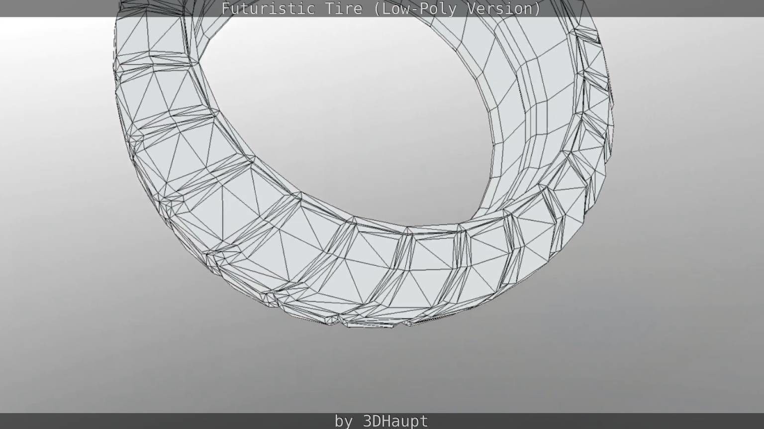 Futuristic Tire Low-Poly Version Low-poly 3D model_42