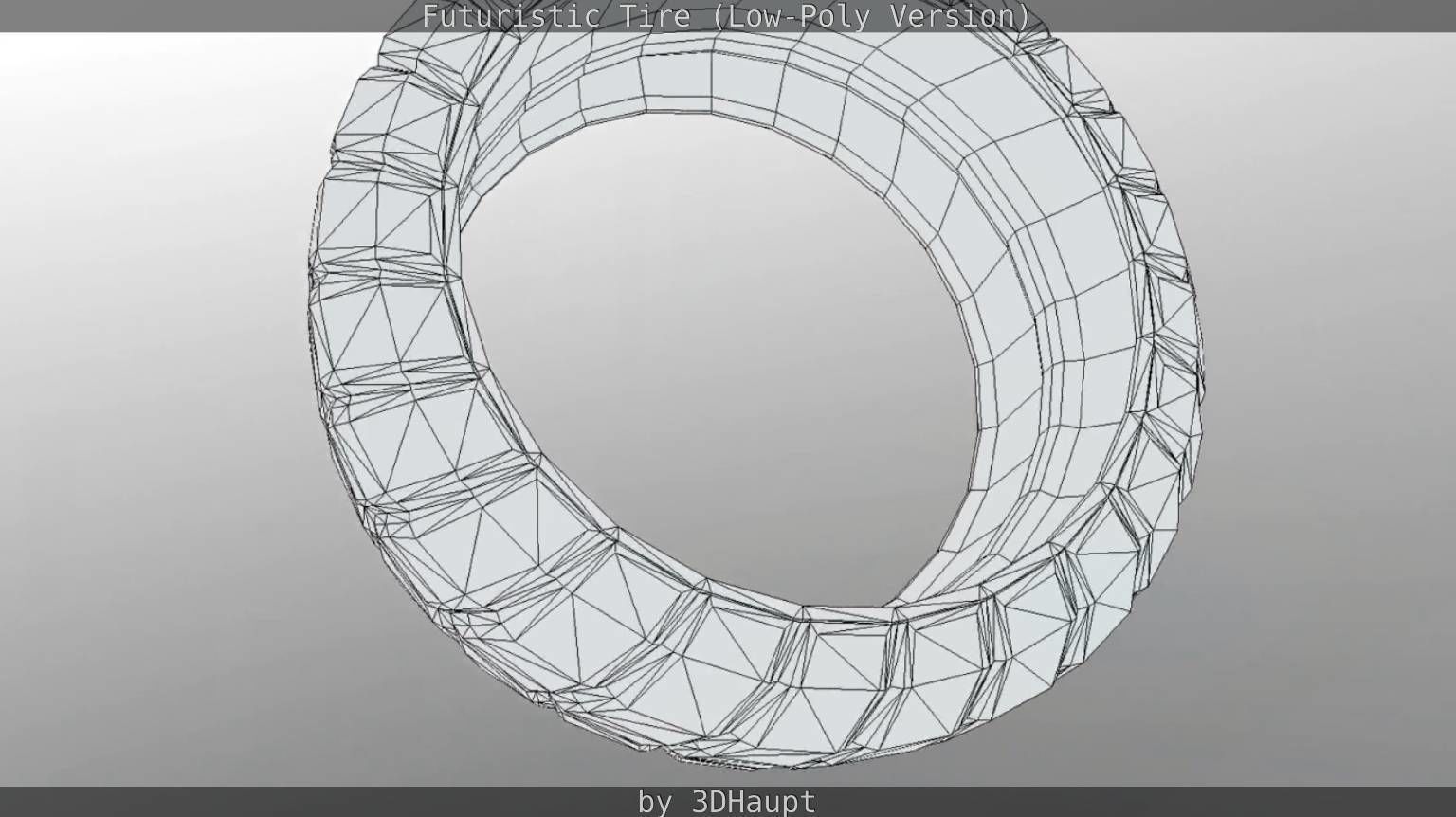 Futuristic Tire Low-Poly Version Low-poly 3D model_47