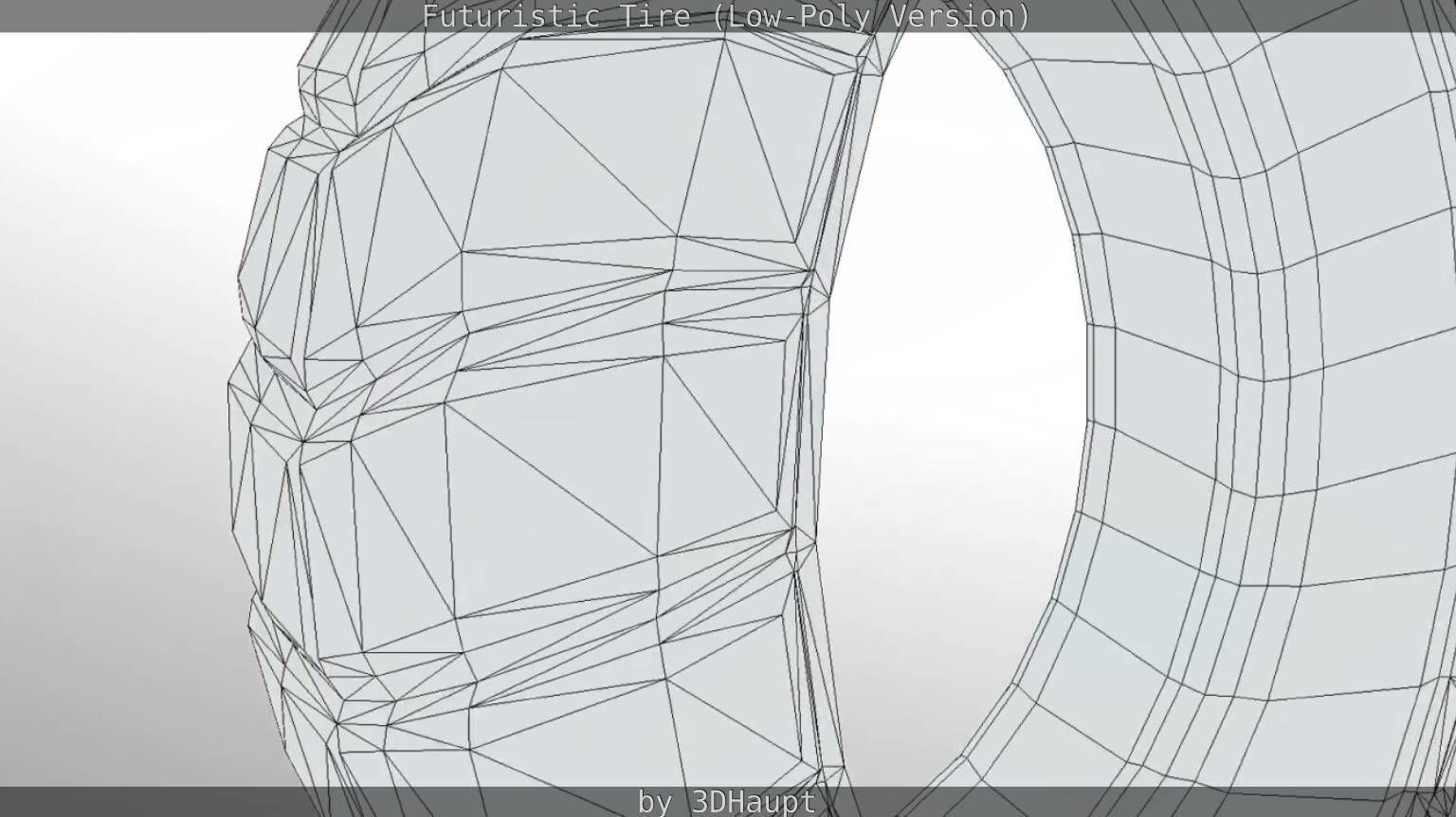 Futuristic Tire Low-Poly Version Low-poly 3D model_29