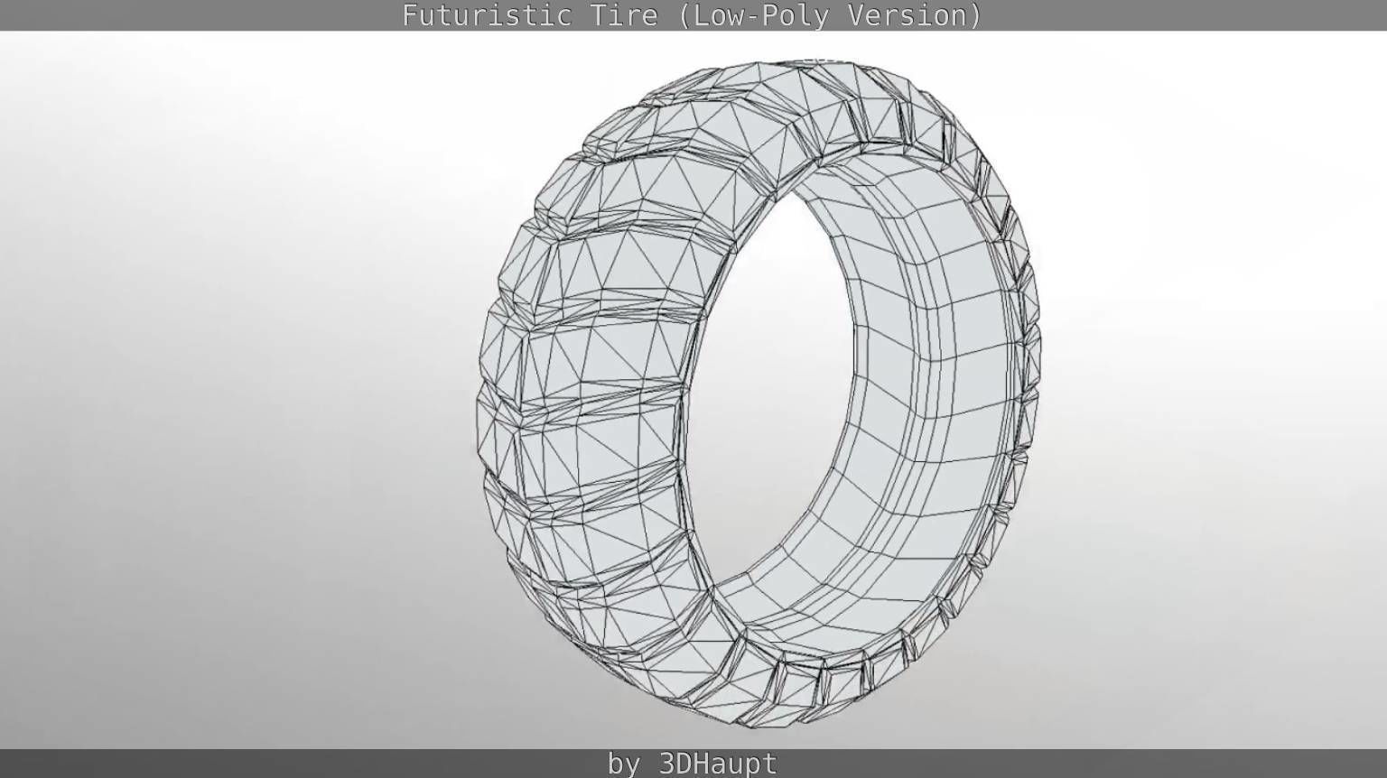 Futuristic Tire Low-Poly Version Low-poly 3D model_27