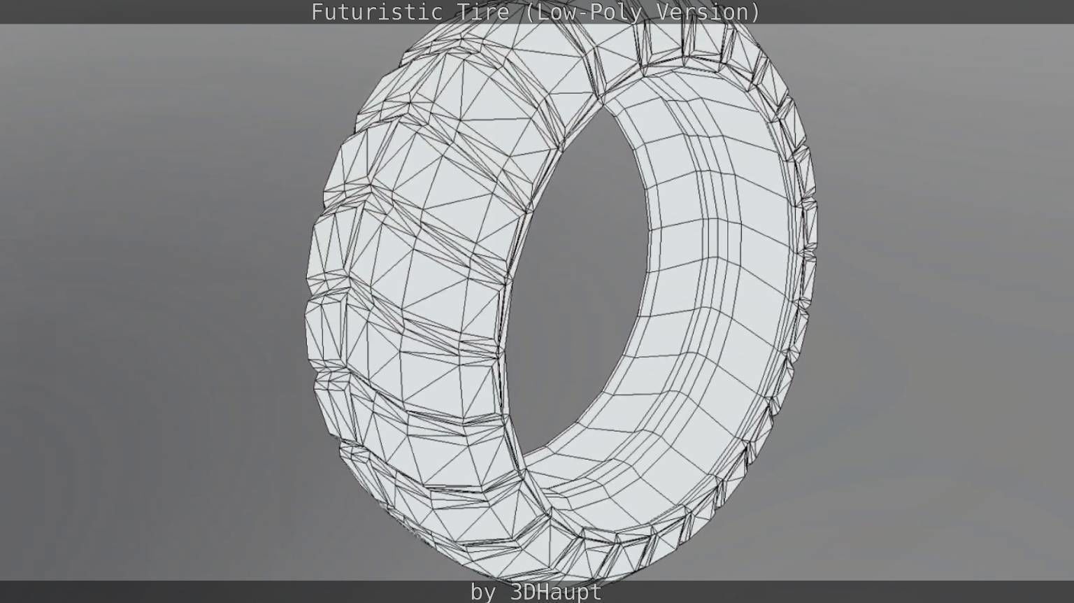 Futuristic Tire Low-Poly Version Low-poly 3D model_66