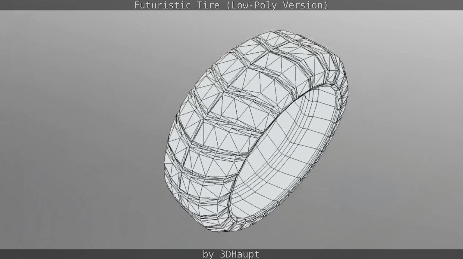 Futuristic Tire Low-Poly Version Low-poly 3D model_26