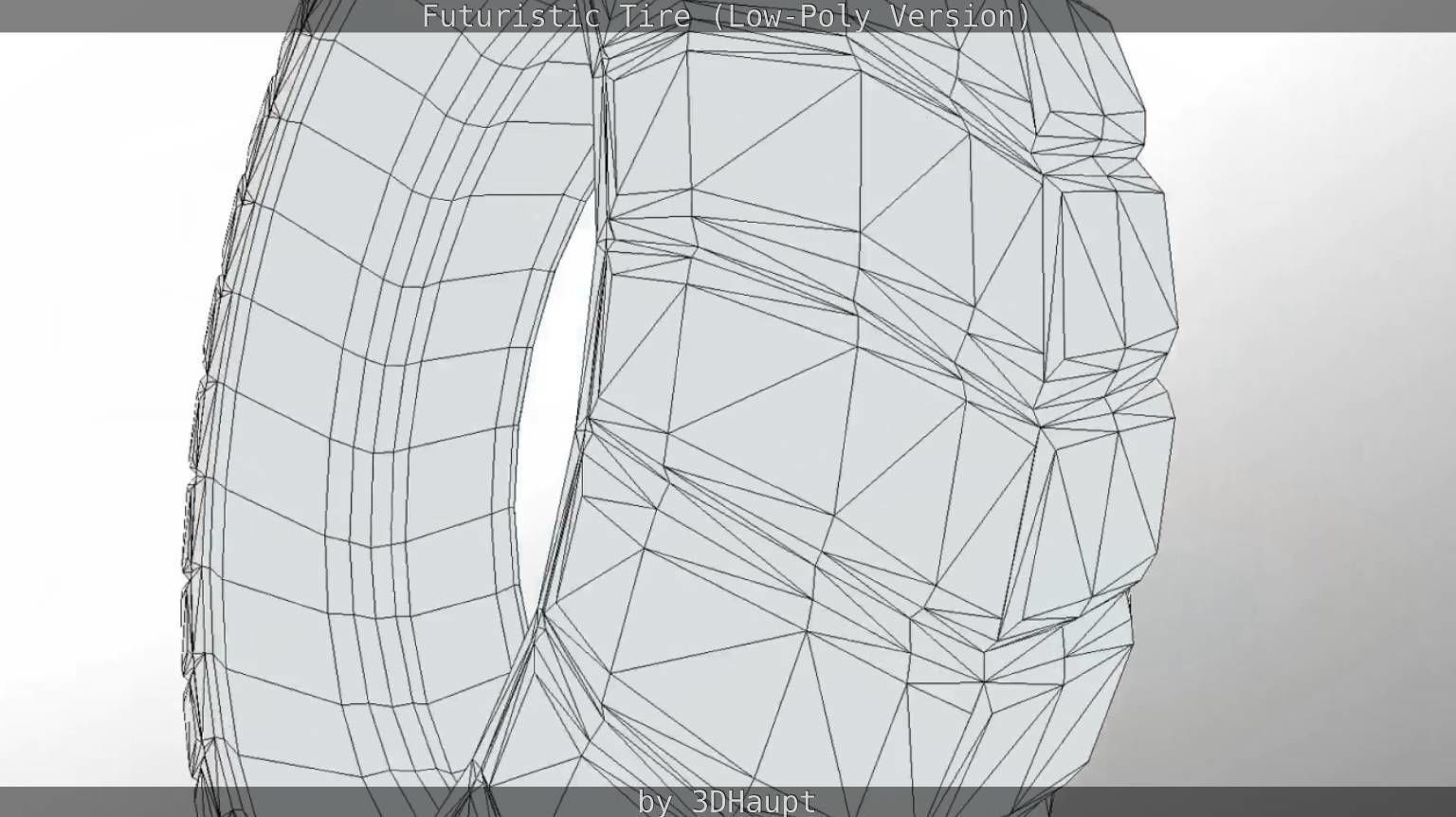 Futuristic Tire Low-Poly Version Low-poly 3D model_34